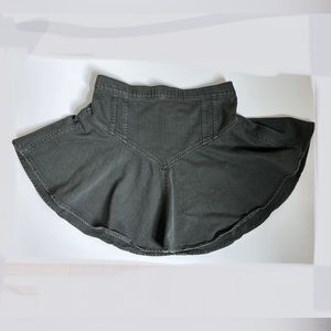 Aerie gray denim circle mini skirt, S